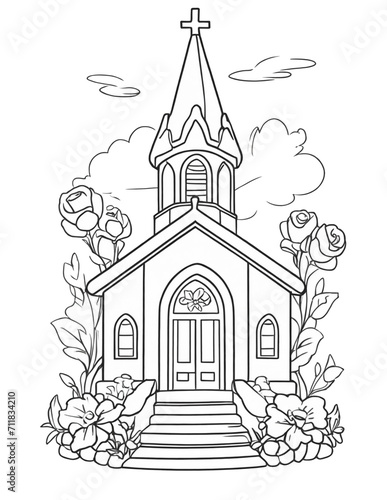 coloring book for children at Easter church