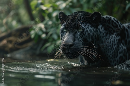 portrait of a black panther