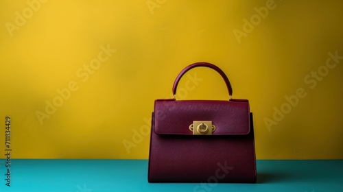 Beautiful Luxury and stylish handbag, yellow, maroon and blue colors