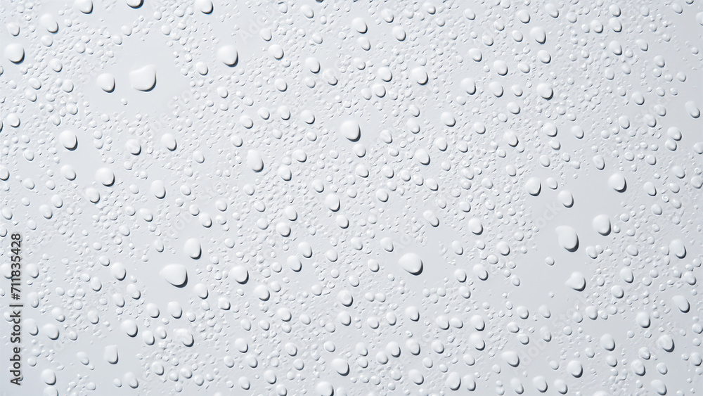 Water drops on a blank white surface texture - Generative AI Water drops on a blank white surface texture - Generative AI
