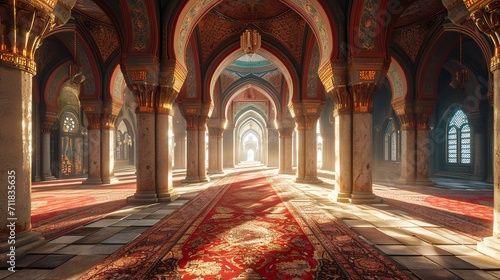 Interior of the mosque of Fatima, Sultanahmet district, Istanbul, Turkey photo