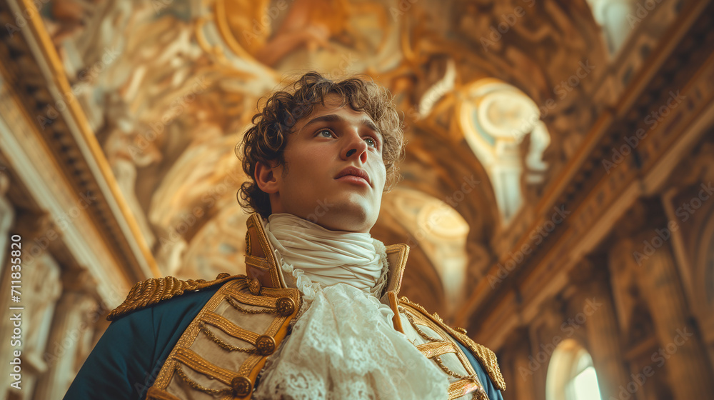 Fototapeta premium Portrait of a eighteenth century noble man.