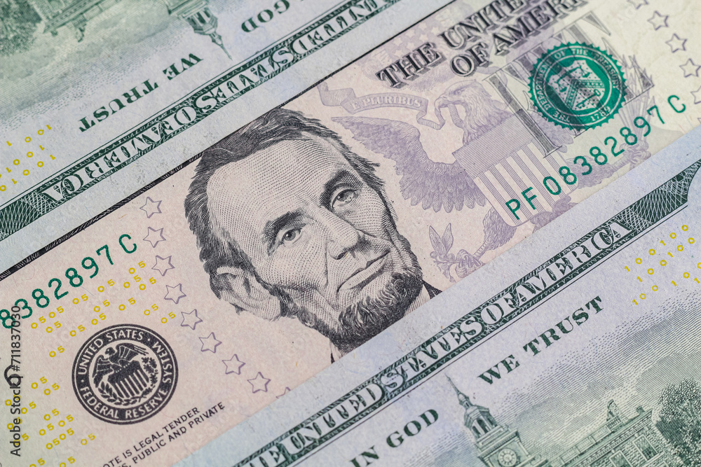 Closeup of dollar banknotes. American cash money background. Closeup of dollar banknotes. American cash money background.