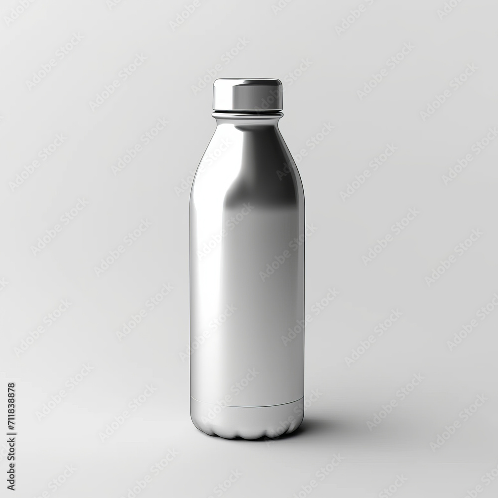 silver water bottle ,generative ai silver water bottle ,generative ai