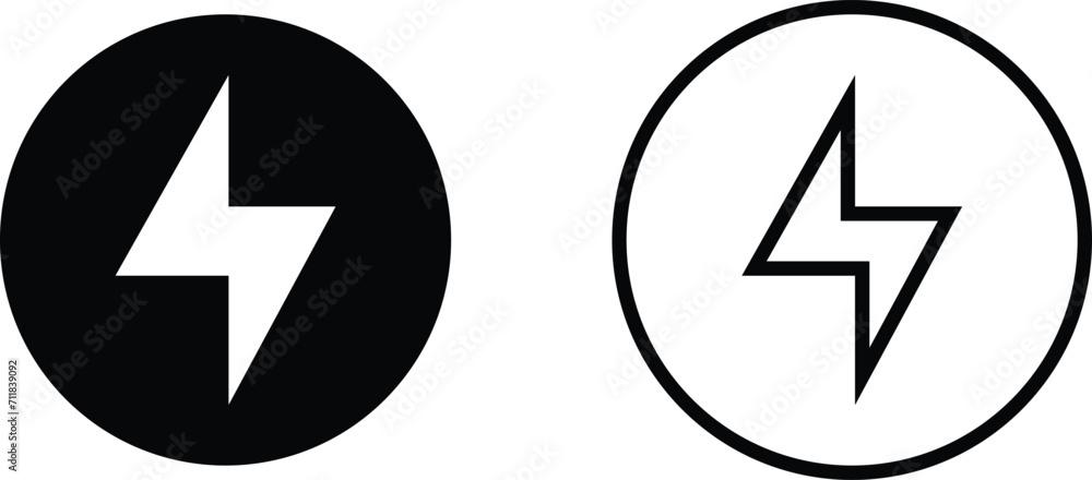 lightning bolt icon. Flash icons collection. Electric symbols. lightning bolt icon. Flash icons collection. Electric symbols.
