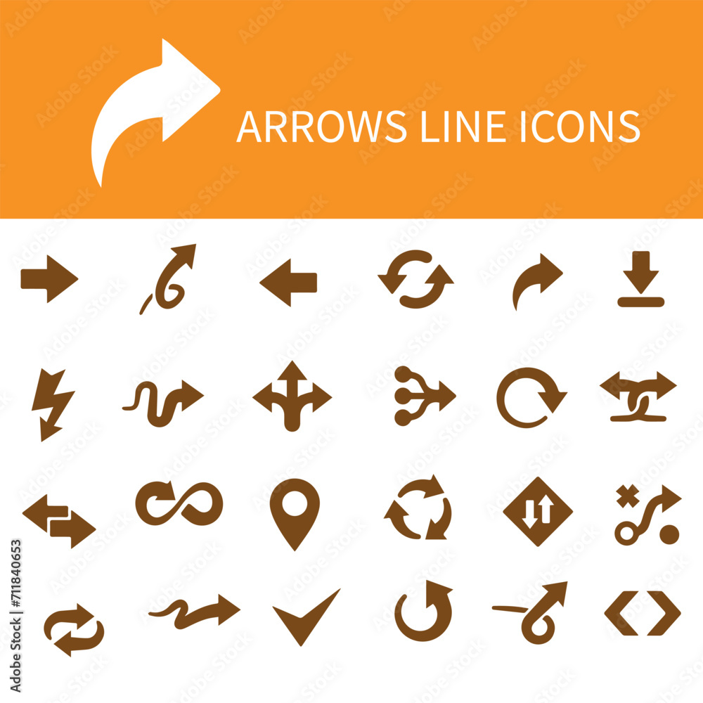 set of arrows vector icons 