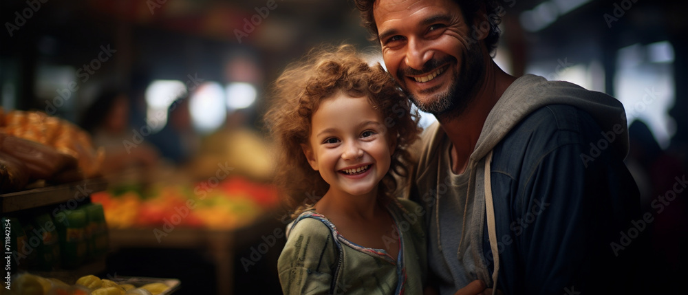 person shopping in the market, advertising image