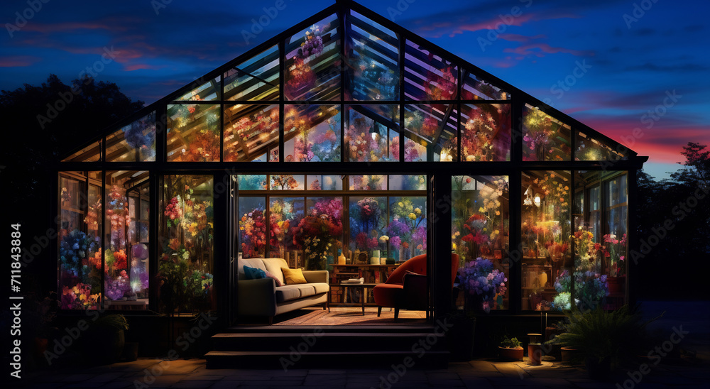Twilight Floral Greenhouse