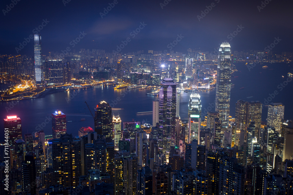 Victoria peak, Hong Kong city scape 