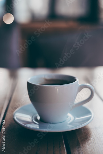 A cup of Americano coffee, a wonderful coffee aroma.
