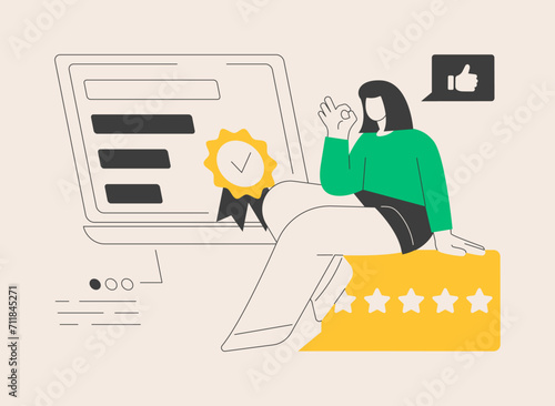 Rating abstract concept vector illustration.
