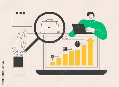 Boost sales abstract concept vector illustration.