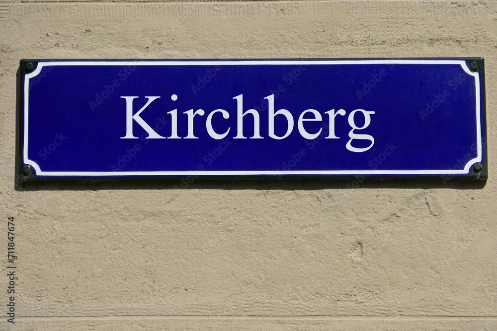 Emailleschild Kirchberg