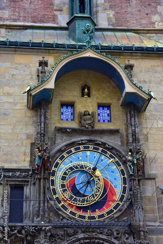 Prague astronomic watch at city central square
