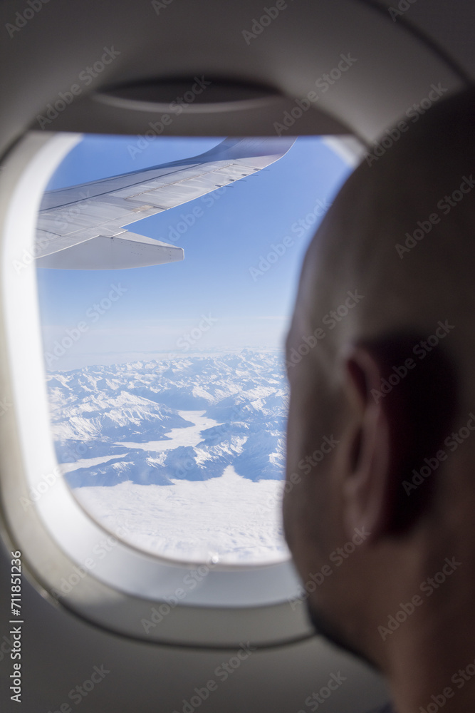View from a plane looking to the clouds View from a plane looking to the clouds