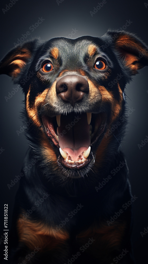 Fototapeta premium portrait of a black dog