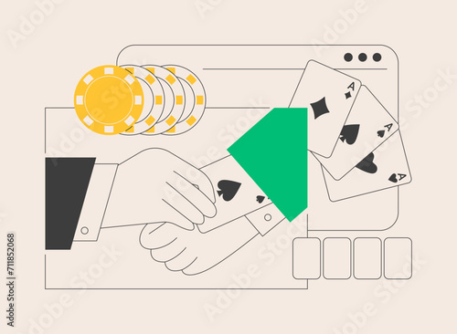 Cheating abstract concept vector illustration.