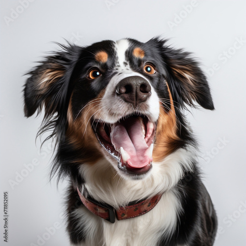portrait of a black dog photo