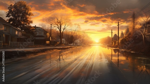  Golden Hour Bliss   Capture the warm  soft light of sunrise or sunset casting a serene glow on a landscape or cityscape.