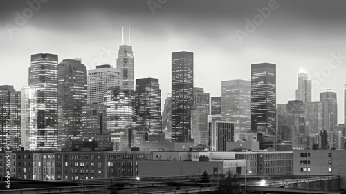 "Urban Elegance Photo": Highlight the architectural beauty of a city skyline or landmark, emphasizing clean lines and modern design
