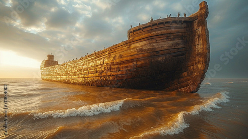 Noah's ark on the sea