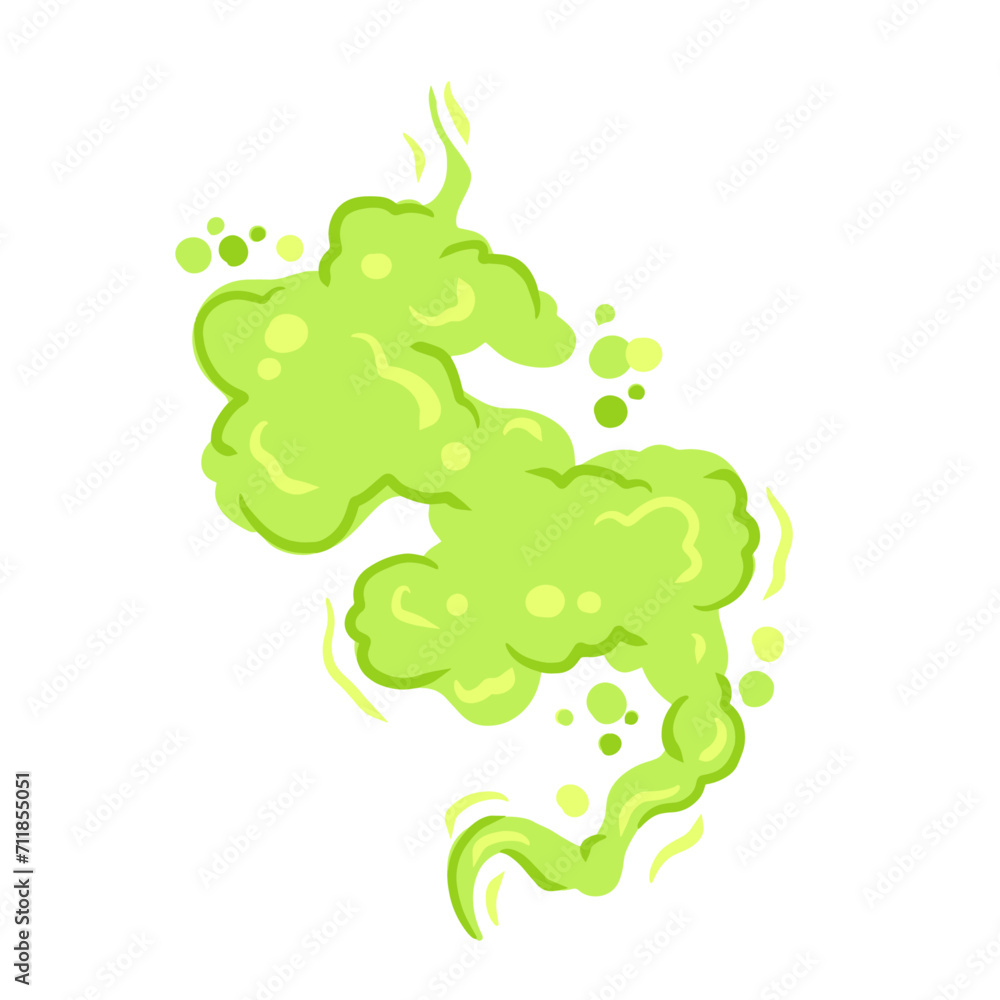 Fart and smell gas. Stinky cloud effect. Toxic cartoon breath. Scent funny smoke. Comic green wind isolated on white Fart and smell gas. Stinky cloud effect. Toxic cartoon breath. Scent funny smoke. Comic green wind isolated on white
