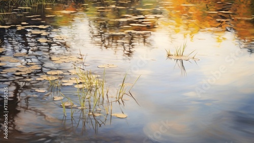  Watercolor Reflections Photo   Capture the reflective beauty of a calm body of water  whether it s a lake  pond  or river  showcasing the surrounding environment in a dreamy way