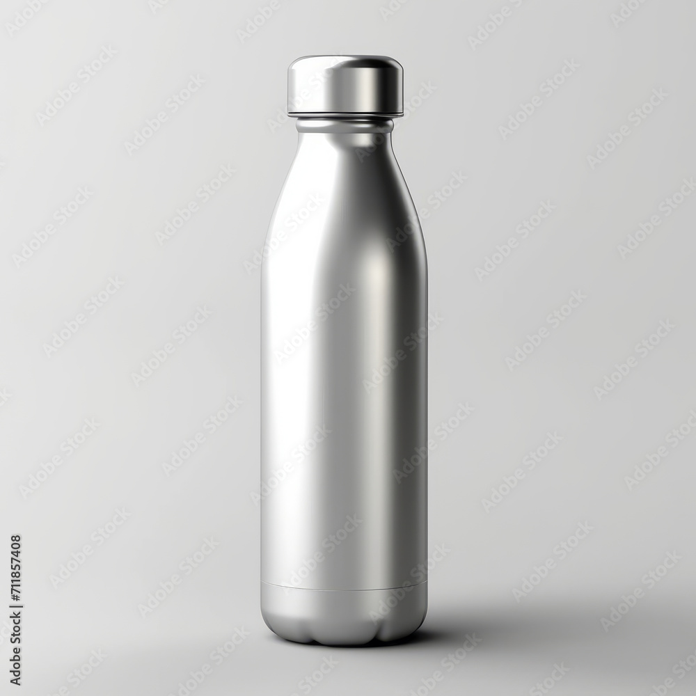 silver water bottle,generative ai silver water bottle,generative ai