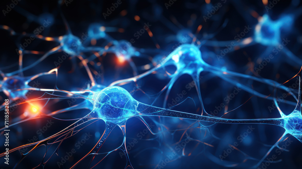 Abstract image of neurons and neural network. Abstract image of neurons and neural network.