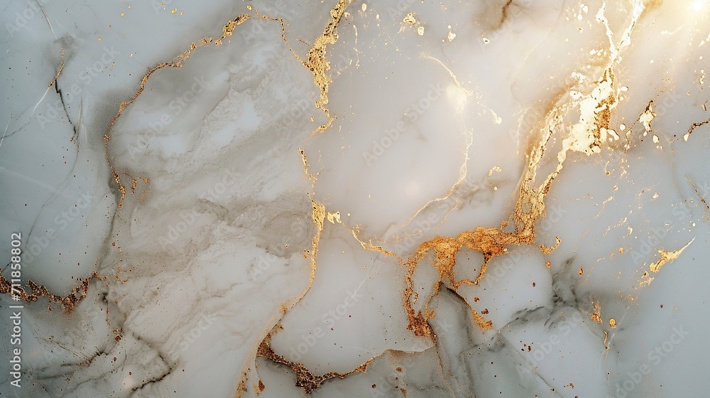 Delicate abstract marble background with sublime elegance in golden tone color palette. Marble surface with serene intricate veins in gold tone.