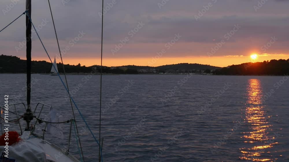 Peaceful background with beautiful sunset and yacht is soothing. Peaceful ambiance to promote relaxation. Tranquil atmosphere and background to find inner calm. Peaceful background with beautiful sunset and yacht is soothing. Peaceful ambiance to promote relaxation. Tranquil atmosphere and background to find inner calm.