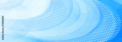 Abstract background of translucent curved shapes and dots in light blue colors