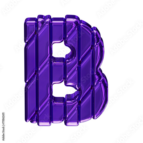 Purple symbol in a frame. letter b