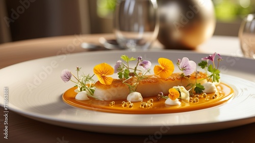 Michelin star chefs  refined cuisine  a gourmet journey of fine dining and elegant presentation