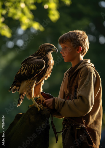 falcon and falconer, falconry, wild bird, eagle, hawk, sharp beak, claws, wings, feathers, hunting, ornithology, nature, flight, animal, pet, keen eyes