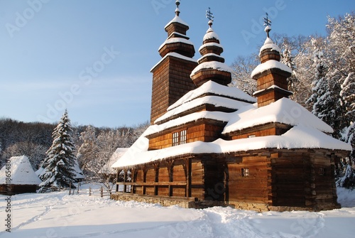 church in the snow