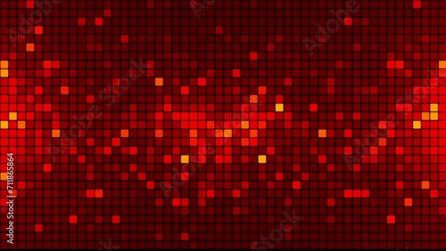 Wallpaper Mural Animated red digital square background with looping technology. The background appears and disappears. Square tiles in a seamless animated mosaic. 4K animation. Torontodigital.ca