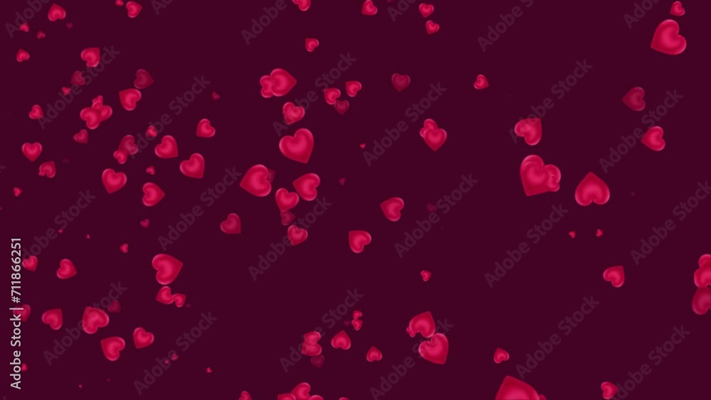Romantic Valentine's Day background with a red flying heart in cinematic slow motion Romantic Valentine's Day background with a red flying heart in cinematic slow motion