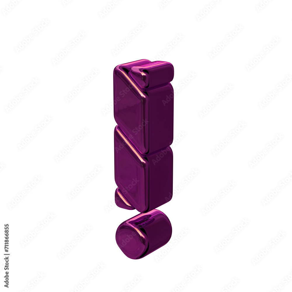 Purple diagonal block symbol view from the left Purple diagonal block symbol view from the left