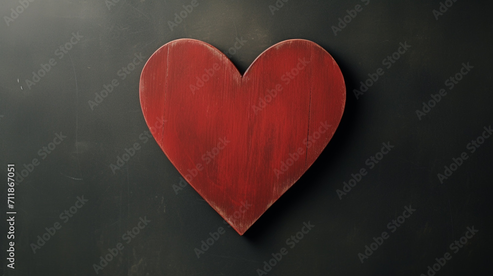 Fototapeta premium Wooden heart shape background
