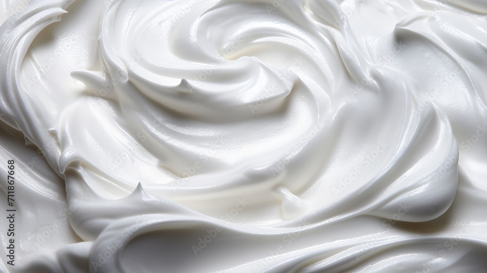 Delicious and creamy vanilla yogurt close up on a white background, ideal for healthy snack concepts Delicious and creamy vanilla yogurt close up on a white background, ideal for healthy snack concepts