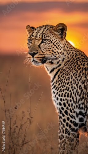 Golden hour leopard