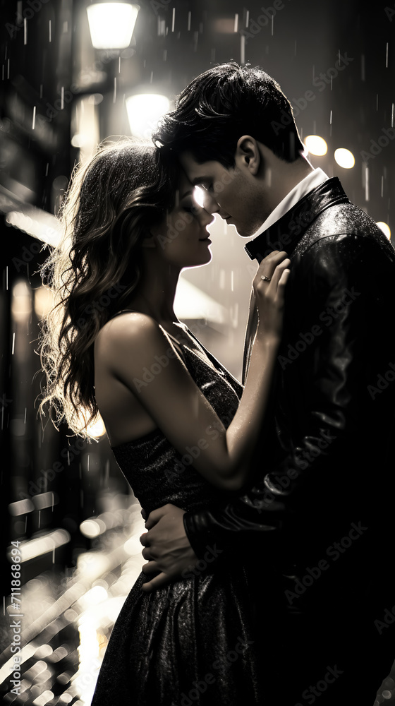 Man and woman. Tenderness and love. Black and white. Man and woman. Tenderness and love. Black and white.