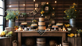 Rustic Kitchen Table at the Country House Oasis,,
Wooden Table Delight in the Countryside