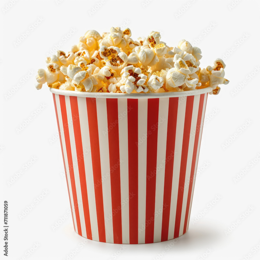 a large basket of popcorn Ai generative a large basket of popcorn Ai generative