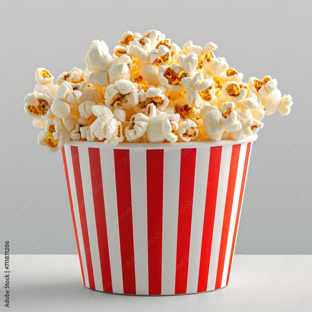 a large basket of popcorn Ai generative a large basket of popcorn Ai generative