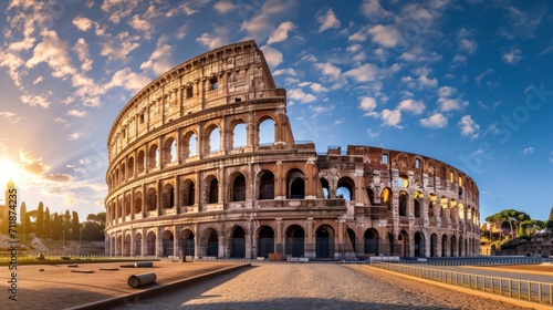 Print op canvas AMAZING ROMAN COLISEUM IN A BEAUTIFUL SUNSET IN HIGH RESOLUTION