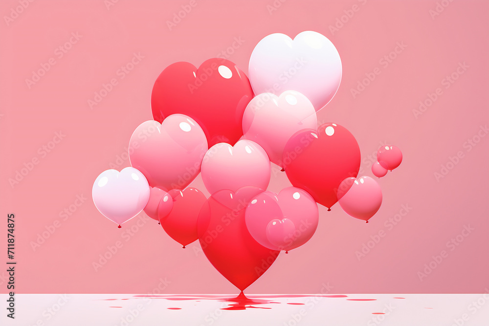 Love Bubbles - Abstract Heart Balloons