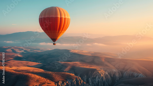 A hot air balloon floating in the air © Ilya