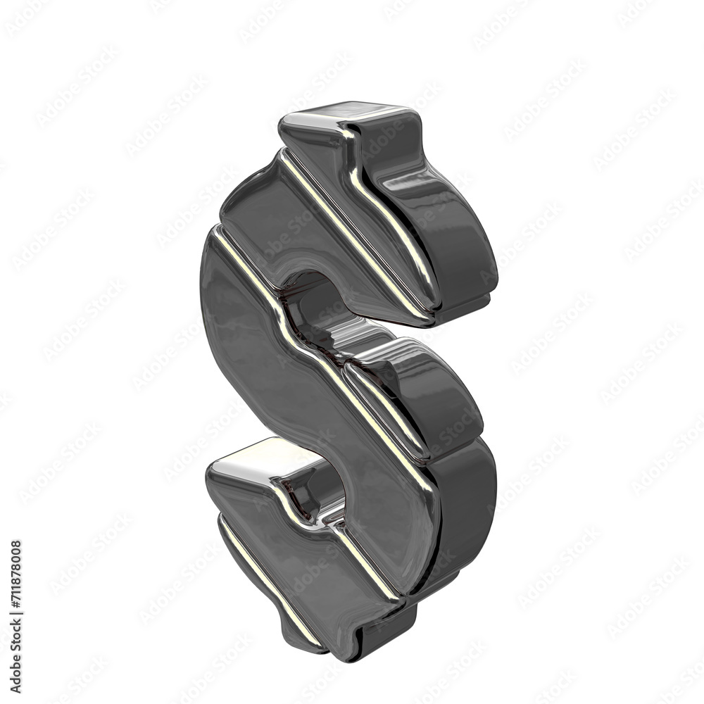 Silver diagonal block symbol view from the left Silver diagonal block symbol view from the left